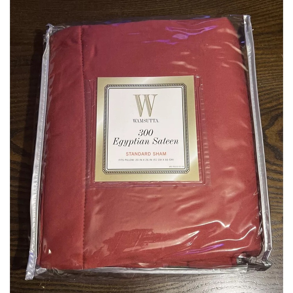 1 Wamsutta 300 Egyptian Sateen Standard Sham Fits Pillow 20" x 26"